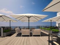 parasol gant design Prostor P8 carr 4x4m aluminium