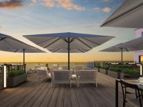 Prostor P8 grand parasol terrasse restaurant 4x4m