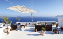 Parasol d�port� piscine villa design Galileo Starwhite ou Inox SCOLARO