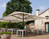 Parasol mt central 5x5m Capri Dark ou Starwhite SCOLARO