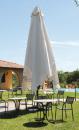 Parasol aluminium blanc ou noir 4x4m Capri Dark ou Starwhite SCOLARO