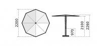 Parasol rond terrasse Revo SCOLARO