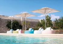 Parasol piscine carr 2x2m rond 3m marina scolaro