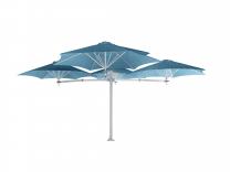 Parasol 1 poteau + 2 parasols (2 bras 2m + 2 armatures + 2 toiles) Paraflex Evolution UMBROSA